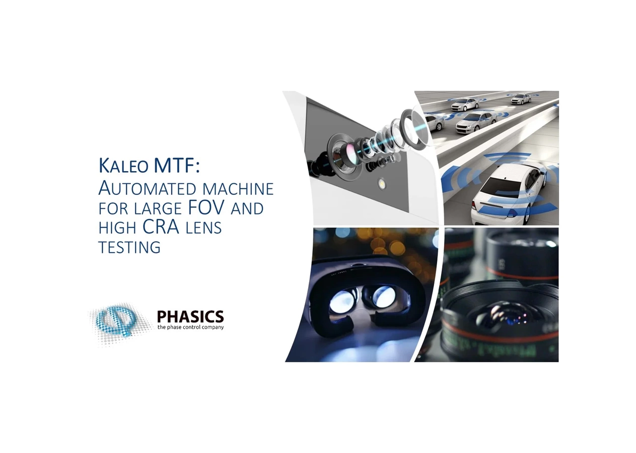 replay of Kaleo MTF, our automated machine for large FOV and High CRA lens testing.