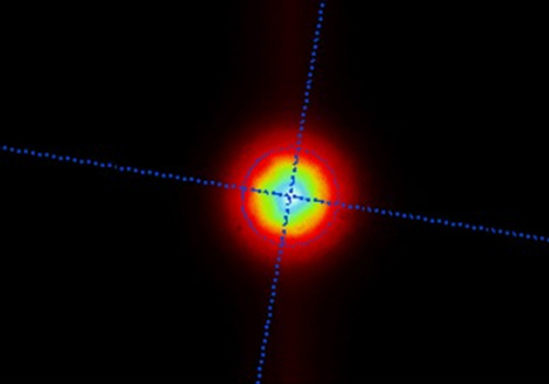 Intensity map of a laser measured with visible SID4-HR wavefront sensor