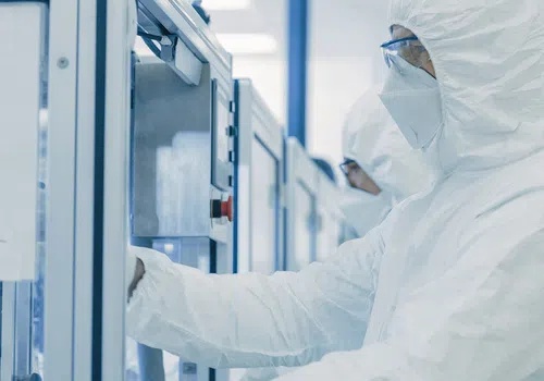 Operators in a semiconductor factory.