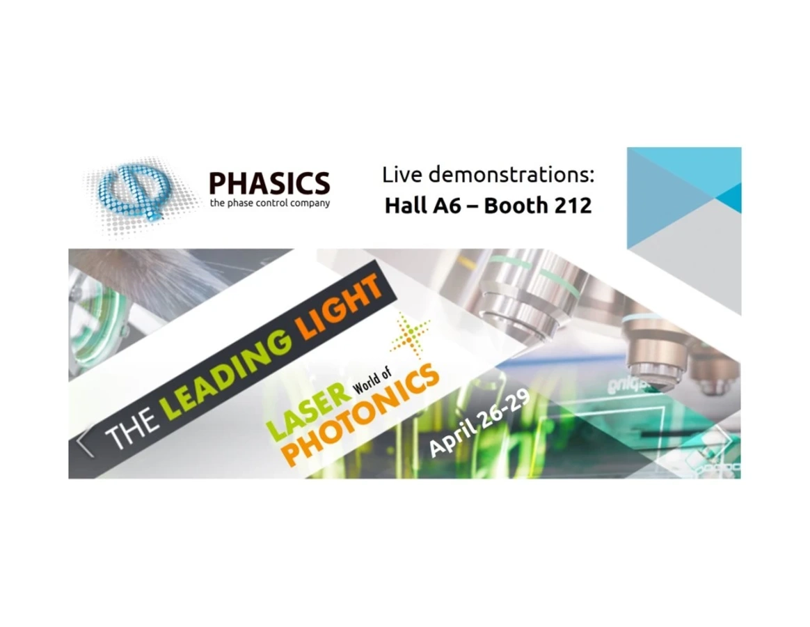 Phasics will be at Laser World of Photonics 2022 Hall A6 Booth 212 from April 26 to 29
