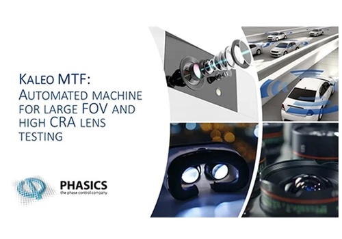 Kaleo MTF testing station on and off-axis product demonstration first slide presentation